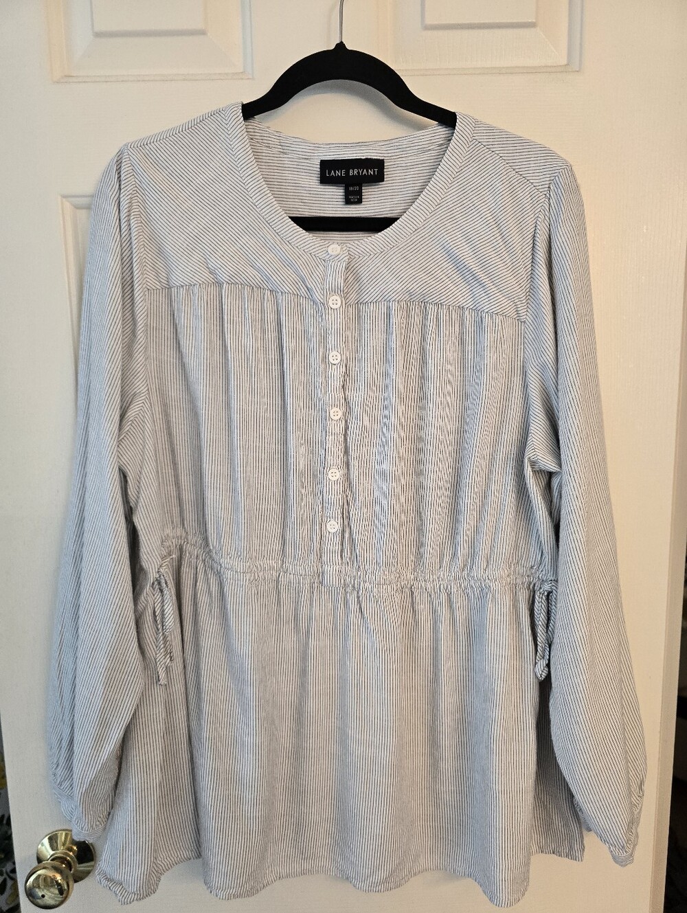 Lane Bryant Black & White Striped Top